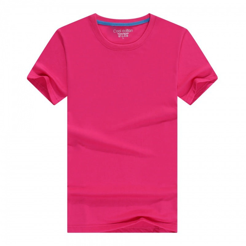 Men's And Women's Same Summer Pure Cotton Round Neck T-shirt