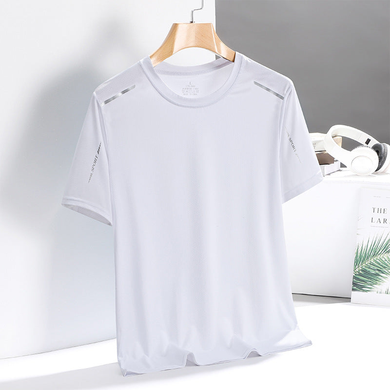 Ice Silk T-shirt Men's Quick-drying T-shirt T-shirt Breathable Trendy Top